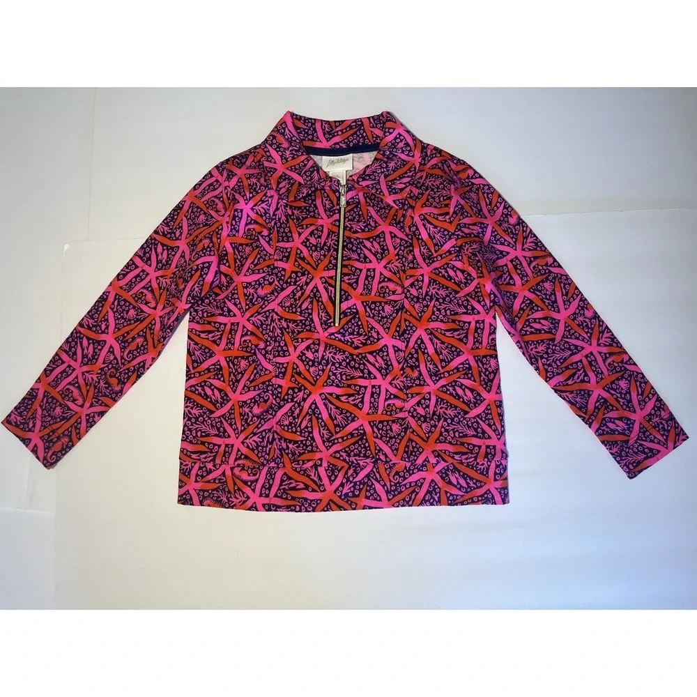 LILLY PULITZER SIZE SMALL 4-5‎ YEARS MINI ELENI PULLOVER STAR SEARCHING NWT